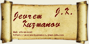 Jevrem Kuzmanov vizit kartica